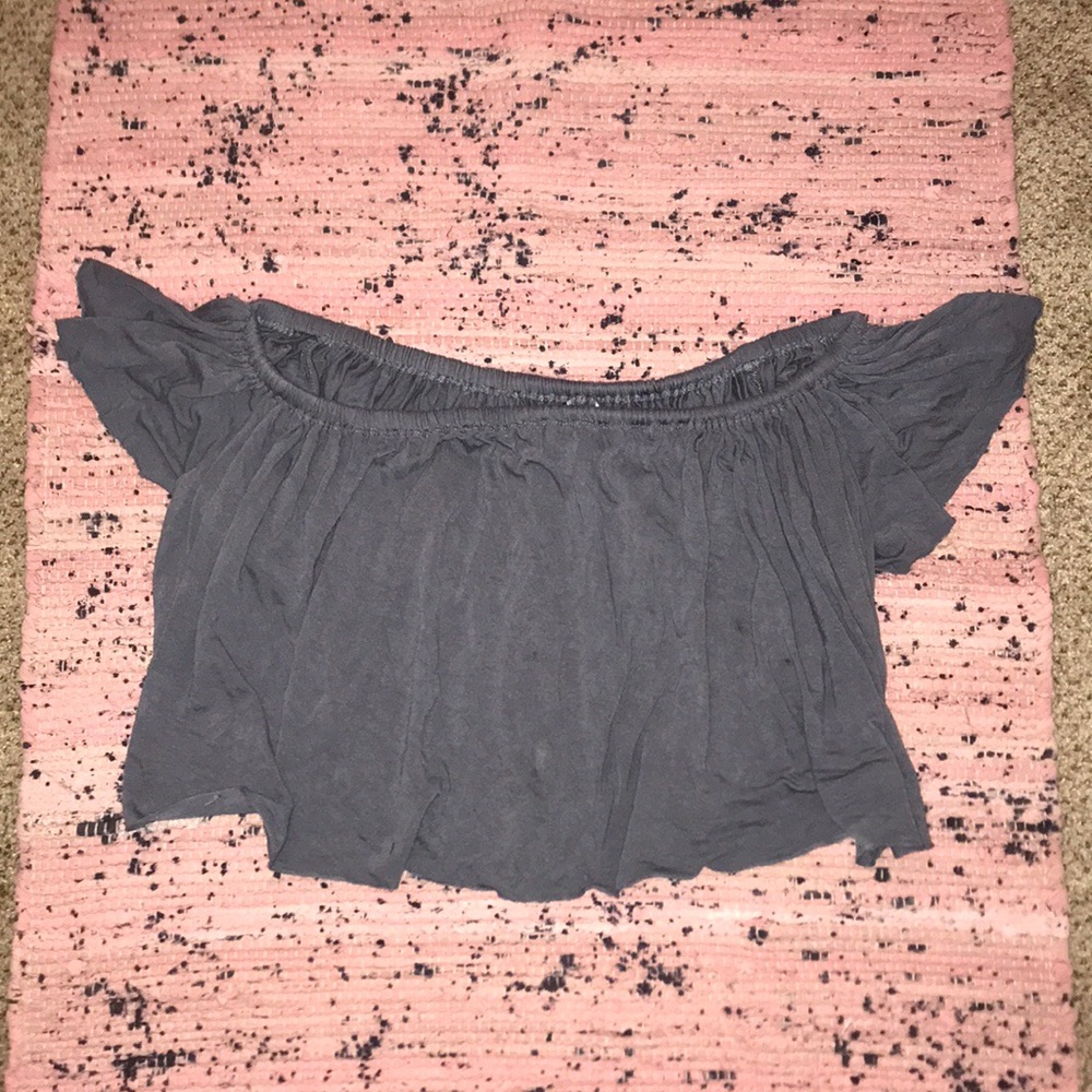 cropped off the shoulder top
